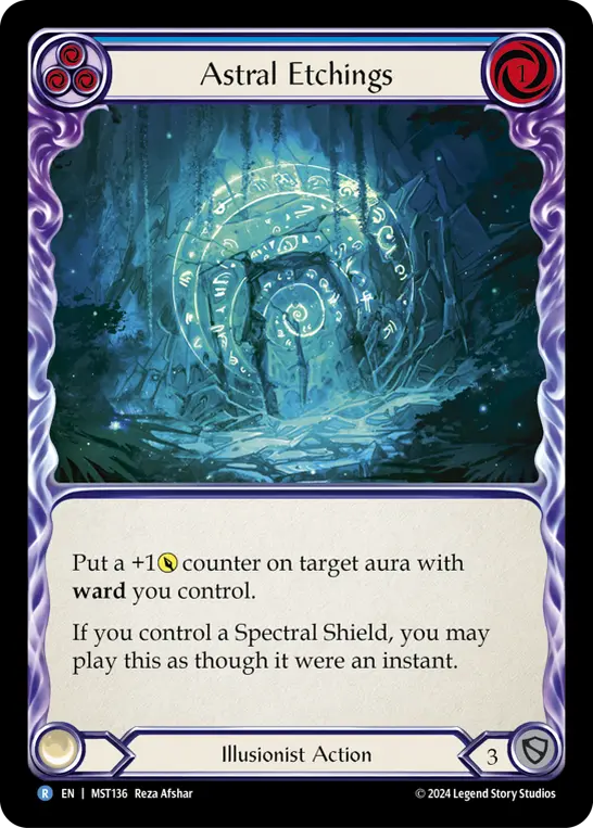 Astral Etchings BLUE MST136 - Part the Mistveil - Flesh and blood card