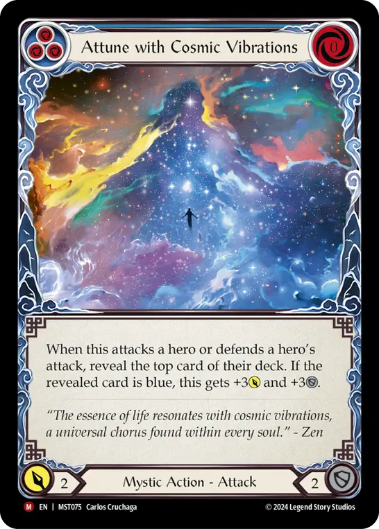 Attune with Cosmic Vibrations BLUE MST075 - Part the Mistveil - Flesh and blood card
