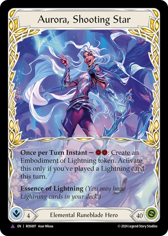 Aurora, Shooting Star ROS007-MV - Rosetta - Flesh and blood card