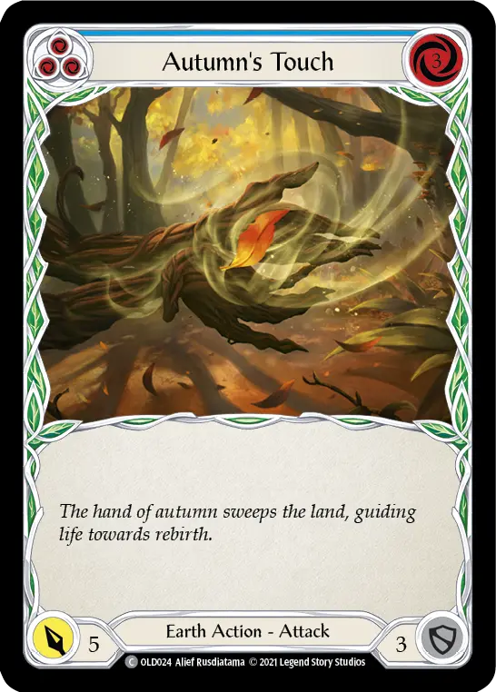 Autumn's Touch BLUE OLD024 - Oldhim - Blitz Deck - Flesh and blood card