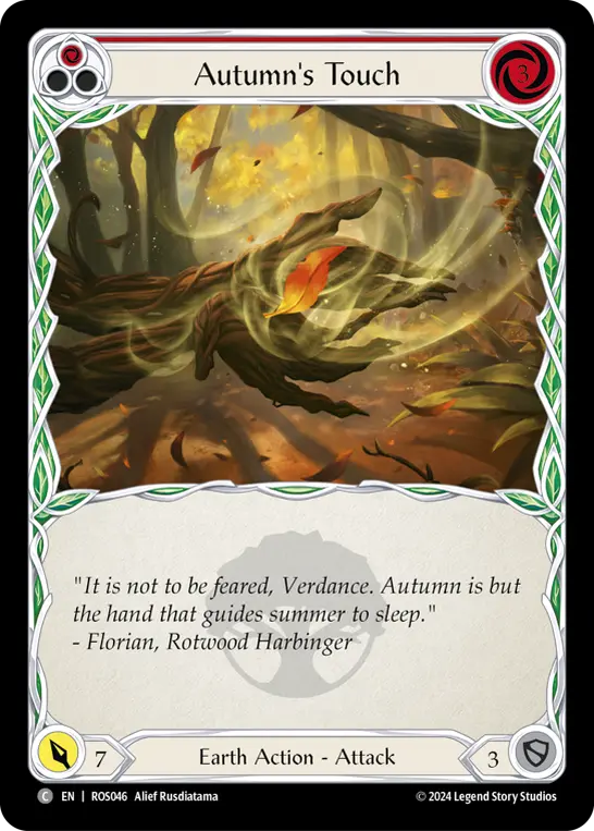Autumn's Touch RED ROS046 - Rosetta - Flesh and blood card