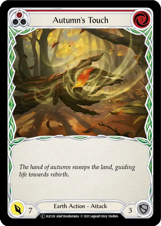 Autumn's Touch RED U-ELE128-RF - Tales of Aria - Unlimited - Flesh and blood card