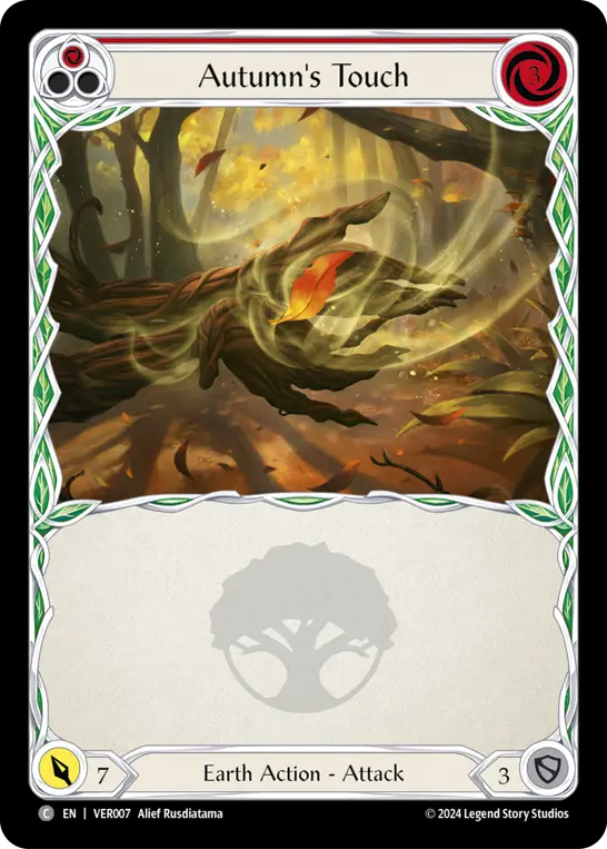 Autumn's Touch RED VER007 - Rosetta Blitz Deck - Verdance - Flesh and blood card