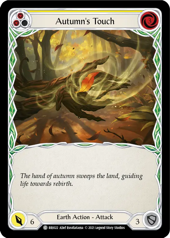 Autumn's Touch YELLOW BRI022 - Briar - Blitz Deck - Flesh and blood card