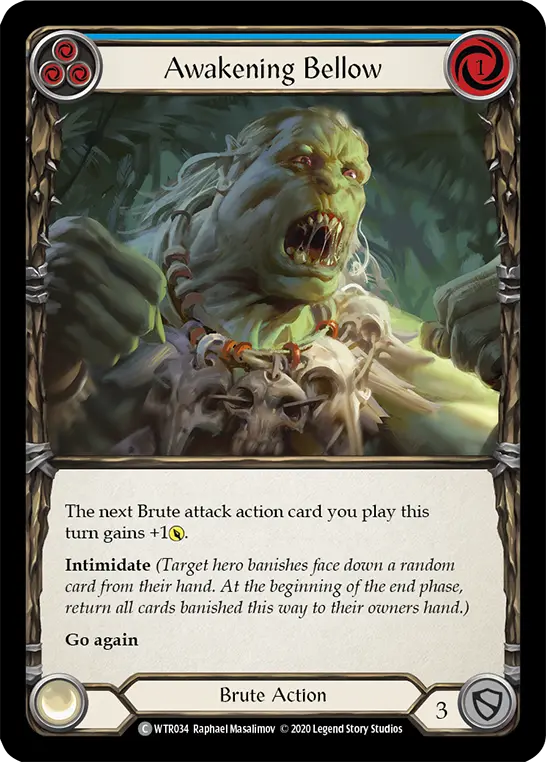 Awakening Bellow BLUE R-WTR034 - Welcome to Rathe - Unlimited Revised - Flesh and blood card