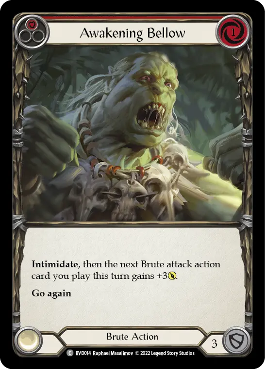 Awakening Bellow RED RVD014 - Classic Battles: Rhinar vs Dorinthea - Flesh and blood card