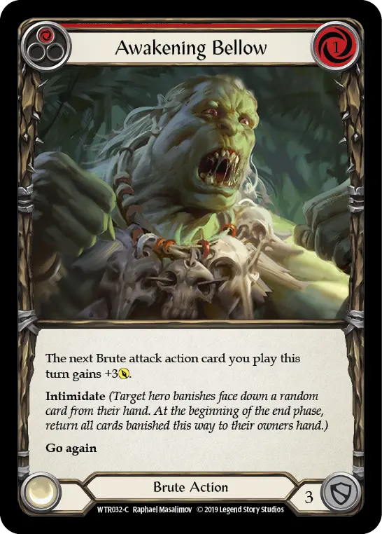 Awakening Bellow RED WTR032 - Welcome to Rathe - Flesh and blood card