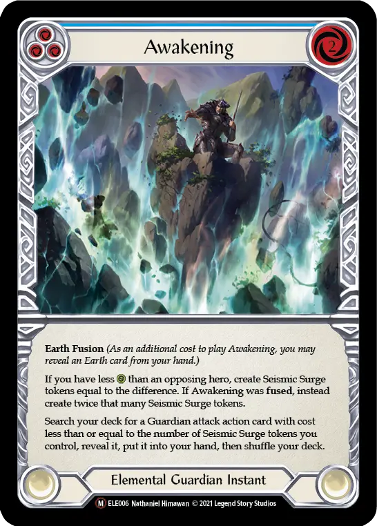 Awakening BLUE U-ELE006-RF - Tales of Aria - Unlimited - Flesh and blood card