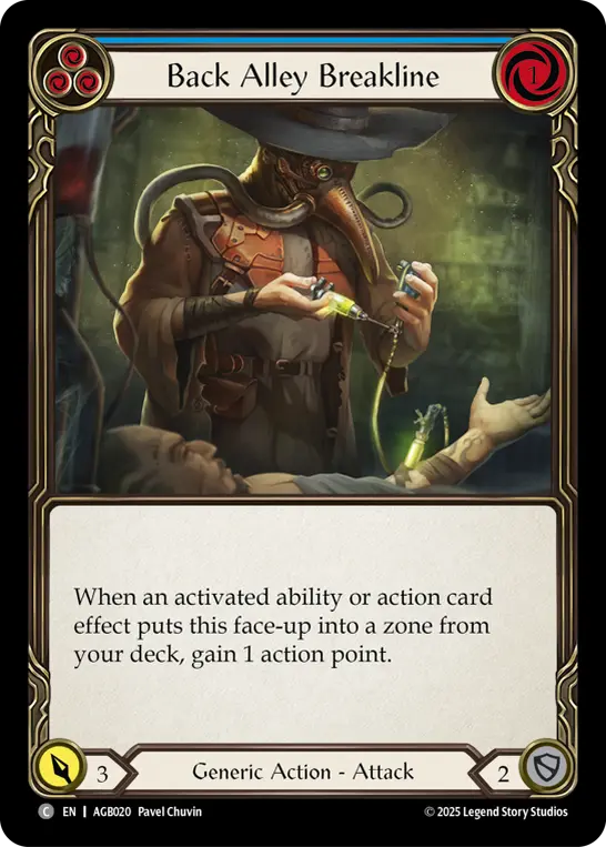 Back Alley Breakline BLUE AGB020 - Armory Deck - Gravy Bones - Flesh and blood card