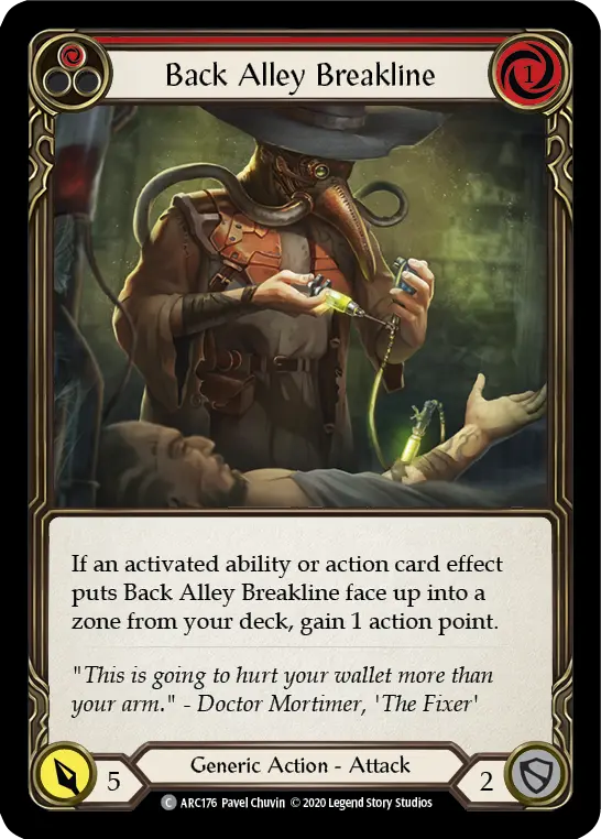 Back Alley Breakline RED U-ARC176-RF - Arcane Rising - Unlimited - Flesh and blood card
