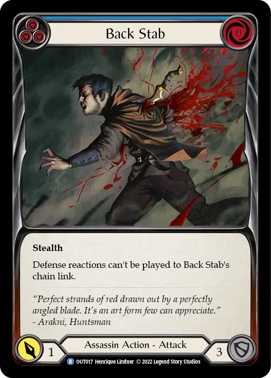 Back Stab BLUE OUT017 - Outsiders - Flesh and blood card