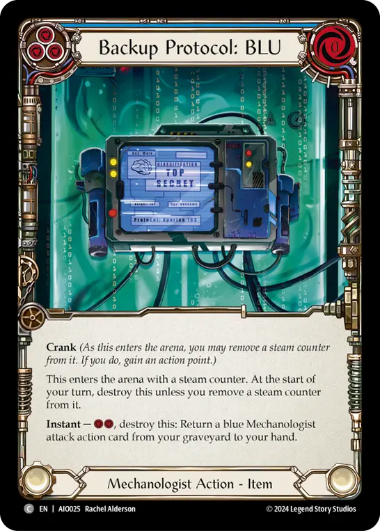 Backup Protocol: BLU BLUE AIO025 - Armory Deck - Dash I/O - Flesh and blood card