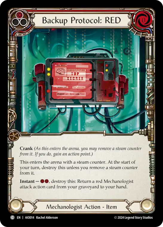 Backup Protocol: RED RED AIO014 - Armory Deck - Dash I/O - Flesh and blood card
