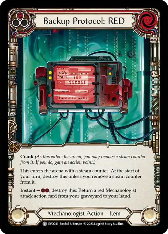 Backup Protocol: RED RED EVO081 - Bright Lights - Flesh and blood card