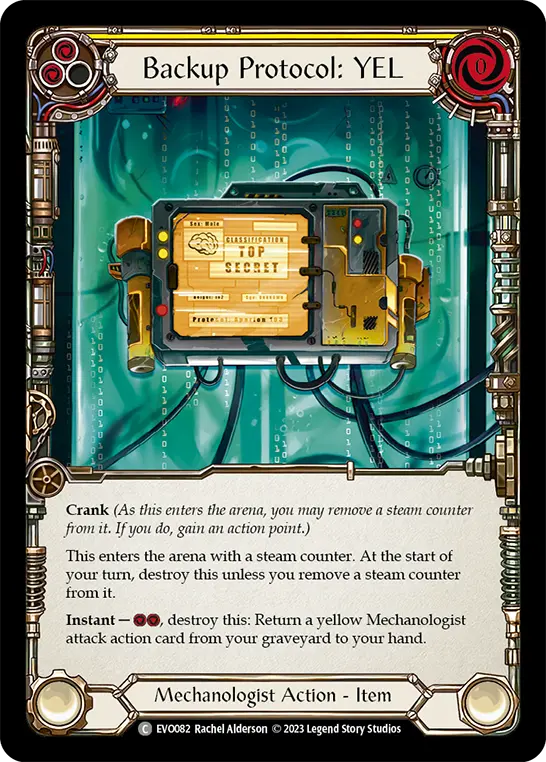 Backup Protocol: YEL YELLOW EVO082 - Bright Lights - Flesh and blood card