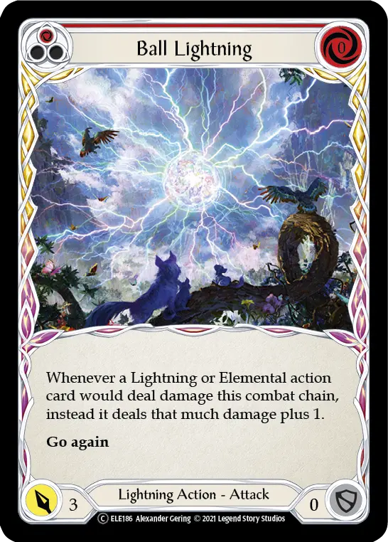 Ball Lightning RED U-ELE186-RF - Tales of Aria - Unlimited - Flesh and blood card