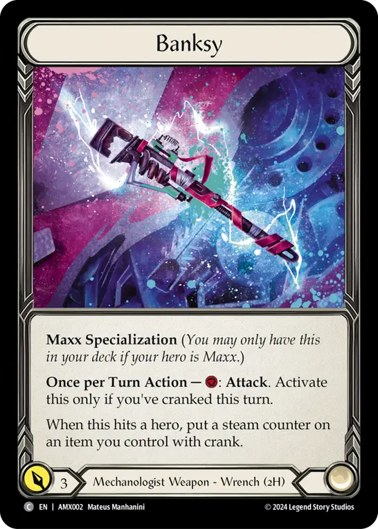 Banksy AMX002 - Armory Deck - Maxx 'The Hype' Nitro - Flesh and blood card
