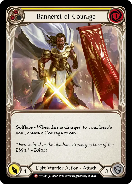 Banneret of Courage YELLOW DTD048 - Dusk till Dawn - Flesh and blood card
