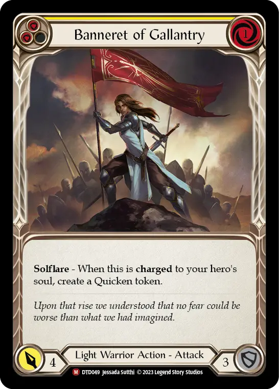 Banneret of Gallantry YELLOW DTD049 - Dusk till Dawn - Flesh and blood card