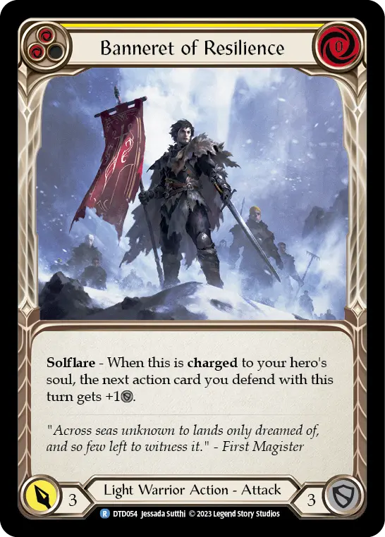 Banneret of Resilience YELLOW DTD054 - Dusk till Dawn - Flesh and blood card