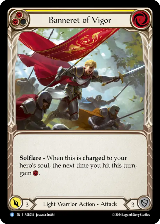 Banneret of Vigor YELLOW ASB018 - Armory Deck - Ser Boltyn, Breaker of Dawn - Flesh and blood card