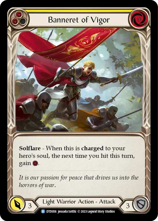 Banneret of Vigor YELLOW DTD056 - Dusk till Dawn - Flesh and blood card