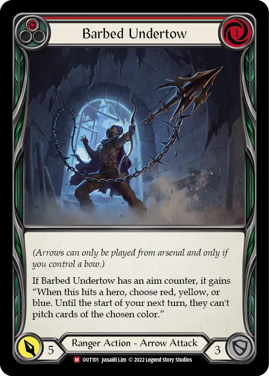 Barbed Undertow RED OUT101 - Outsiders - Flesh and blood card