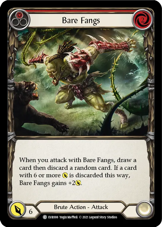 Bare Fangs RED EVR008 - Everfest - Flesh and blood card