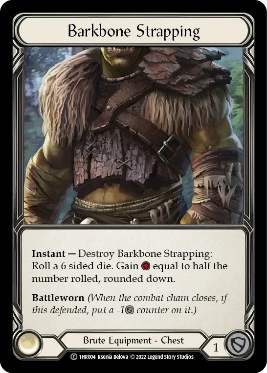 Barkbone Strapping 1HR004 - Rhinar - Blitz Deck - Flesh and blood card