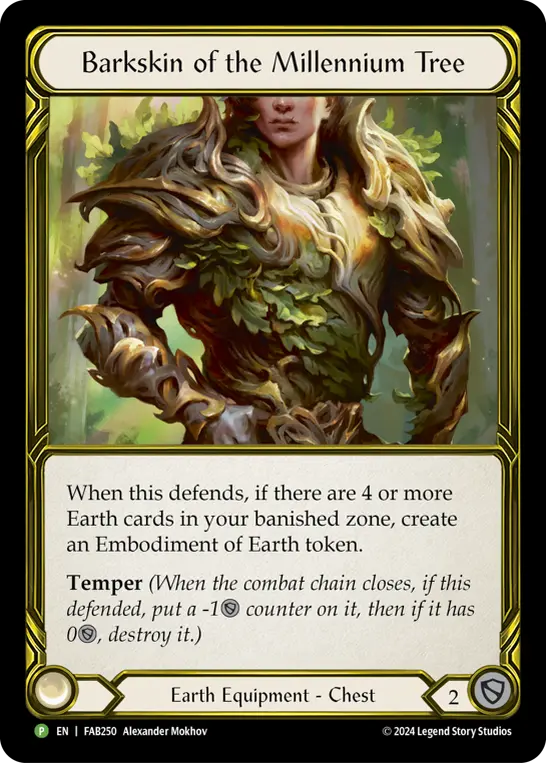 Barkskin of the Millennium Tree FAB250-GF - Premier Organized Play - Rosetta - Flesh and blood card