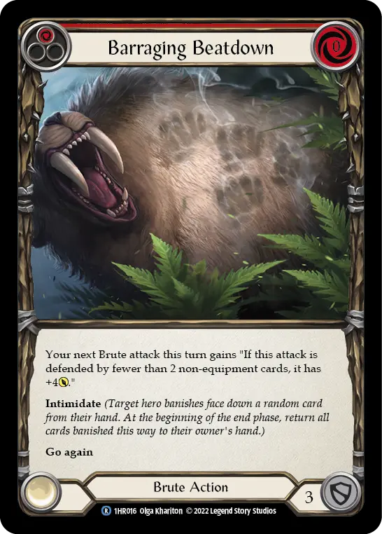 Barraging Beatdown RED 1HR016 - Rhinar - Blitz Deck - Flesh and blood card