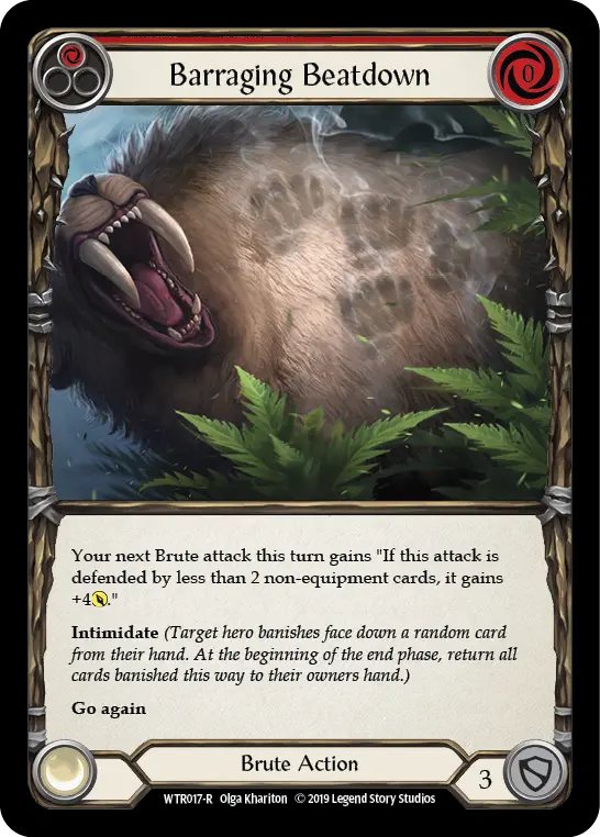 Barraging Beatdown RED WTR017 - Welcome to Rathe - Flesh and blood card