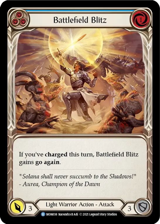 Battlefield Blitz BLUE MON038 - Monarch - Flesh and blood card