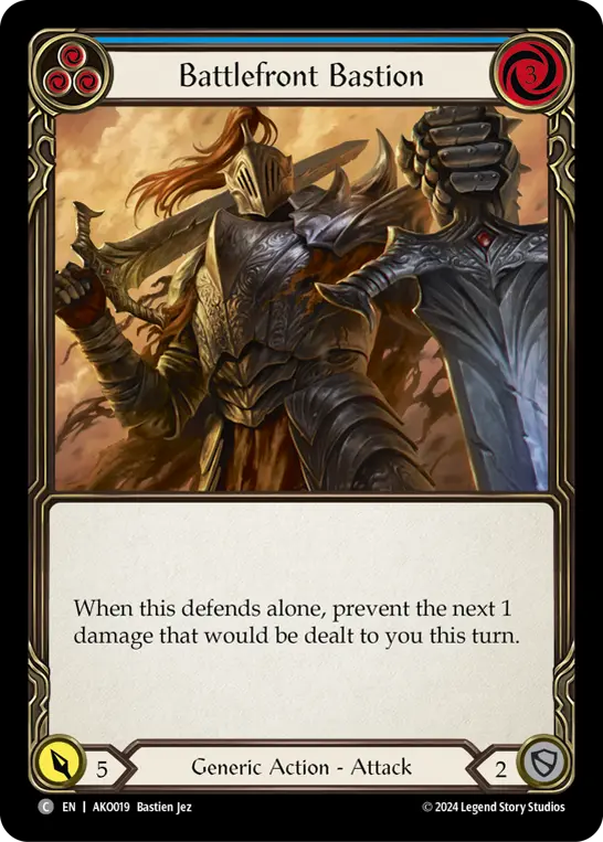Battlefront Bastion BLUE AKO019 - Armory Deck - Kayo, Armed and Dangerous - Flesh and blood card