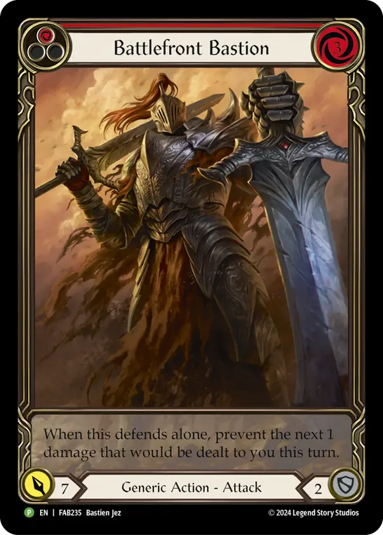 Battlefront Bastion RED FAB235-RF - Battle Hardened - Part the Mistveil - Flesh and blood card