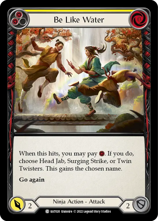 Be Like Water YELLOW KAT020 - Katsu - Blitz Deck - Flesh and blood card