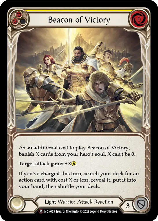 Beacon of Victory YELLOW U-MON033-RF - Monarch - Unlimited - Flesh and blood card
