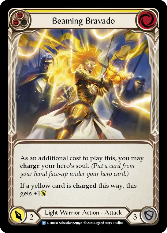 Beaming Bravado YELLOW DTD058 - Dusk till Dawn - Flesh and blood card