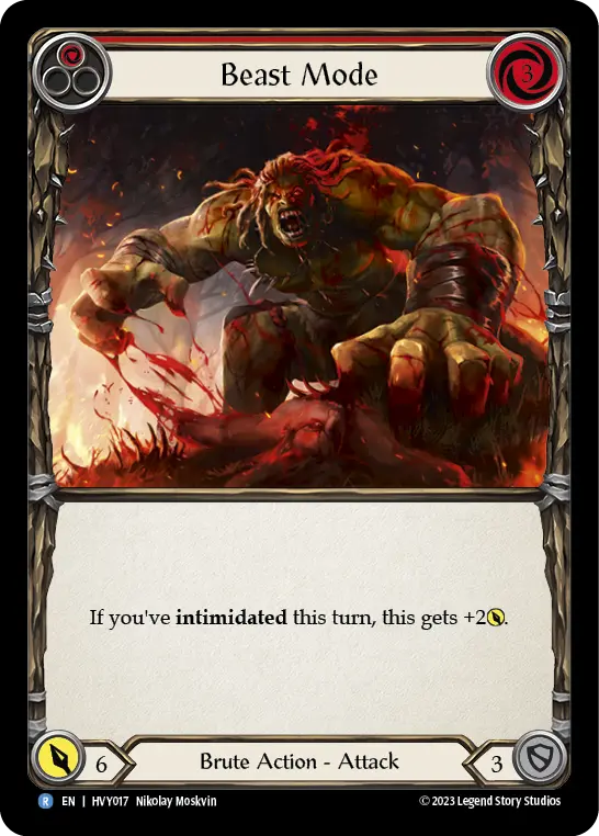 Beast Mode RED HVY017 - Heavy Hitters - Flesh and blood card