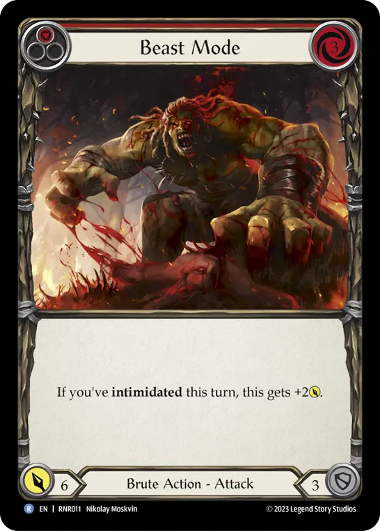 Beast Mode RED RHI011 - Rhinar - Heavy Hitters Blitz Deck - Flesh and blood card