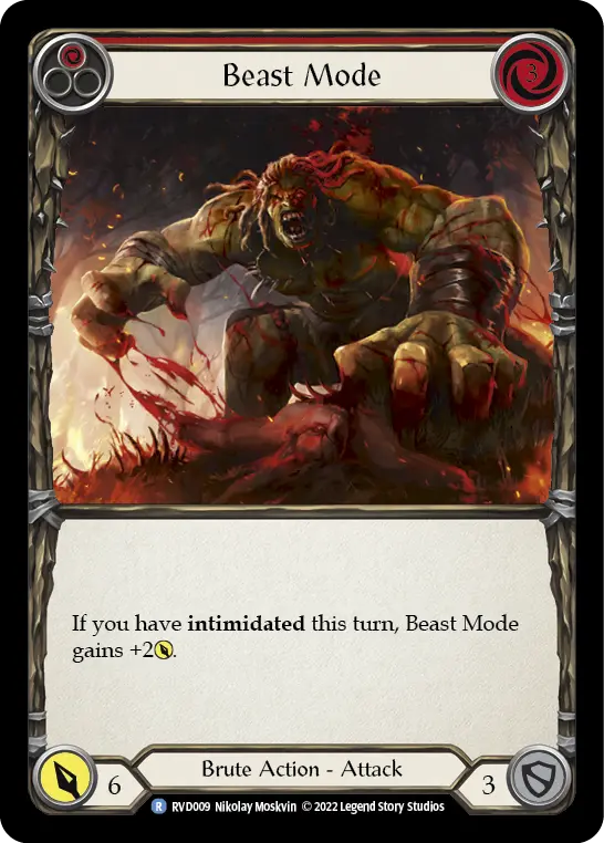 Beast Mode RED RVD009 - Classic Battles: Rhinar vs Dorinthea - Flesh and blood card
