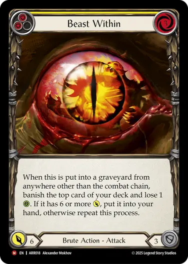 Beast Within ARR018 - Armory Deck - Rhinar, Reckless Rampage - Flesh and blood card
