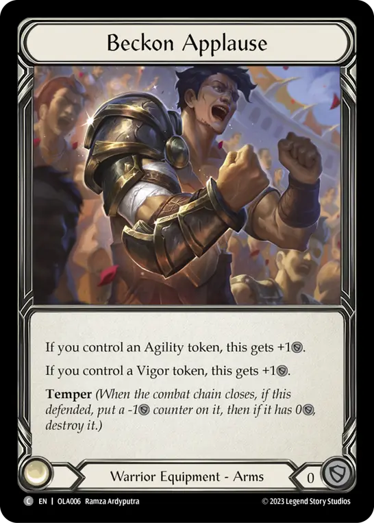 Beckon Applause OLA006 - Olympia - Heavy Hitters Blitz Deck - Flesh and blood card