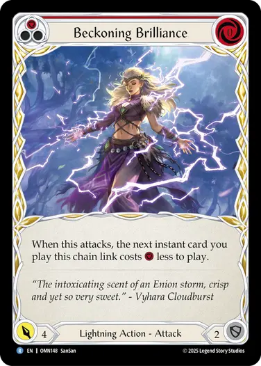 Beckoning Brilliance OMN148 - Omens of the Third Age - Flesh and blood card
