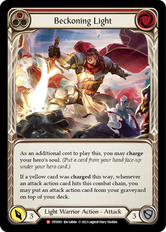 Beckoning Light RED DTD051 - Dusk till Dawn - Flesh and blood card
