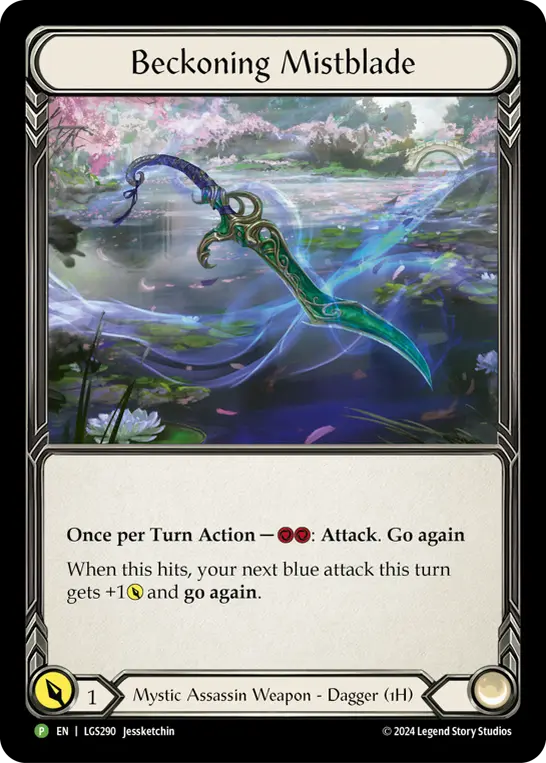 Beckoning Mistblade LGS290-RF - Play Day - Part the Mistveil - Flesh and blood card