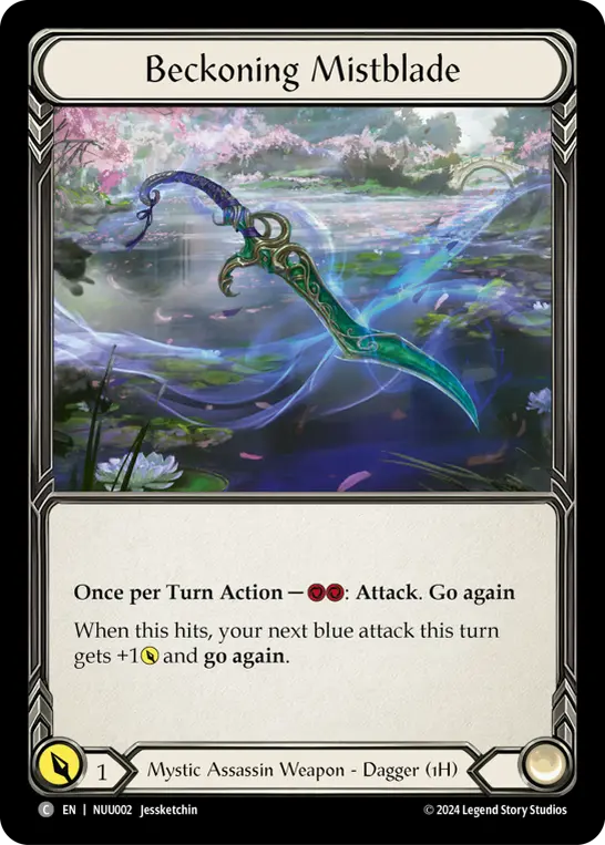 Beckoning Mistblade NUU002 - Nuu - Blitz Deck - Flesh and blood card