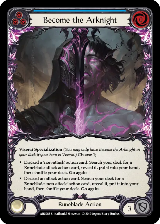 Become the Arknight BLUE ARC083 - Arcane Rising - Flesh and blood card