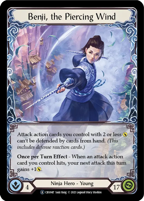 Benji, the Piercing Wind U-CRU047-RF - Crucible of War - Unlimited - Flesh and blood card