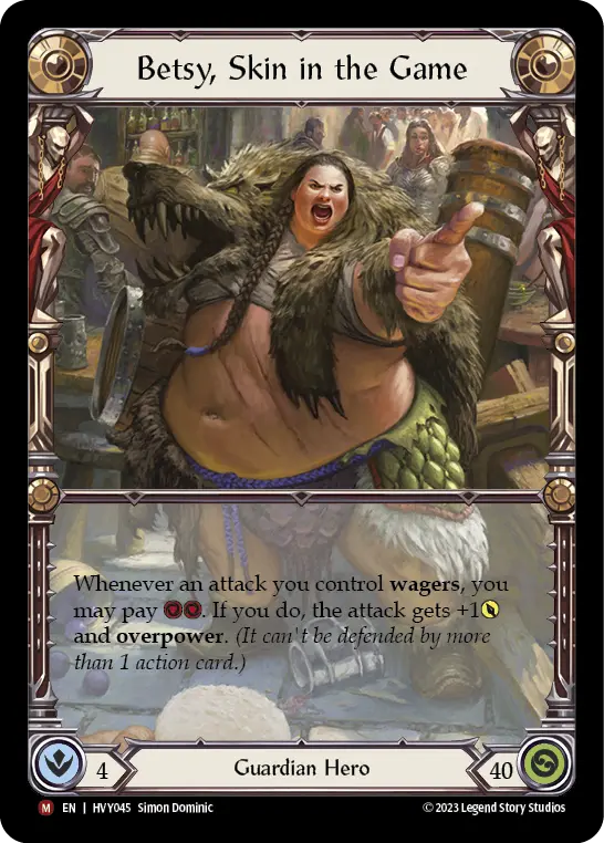 Betsy, Skin in the Game HVY045 - Heavy Hitters - Flesh and blood card